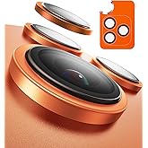 TORRAS 3-Year Ultimate Durability for iPhone 17 Pro Max/17 Pro Camera Lens Protector-1:1 Invisible Fit & Ultra Clarity, Military-Grade 9H+ Aerospace Glass Anti-Scratch Easy Installation, Cosmic Orange
