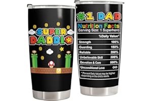 34HD Father Day Gifts, Daddio Tumbler with Lid 20 oz Stainless Steel, Daddio Coffee Mug, Fathers Day Drinking Cup, Dad Gifts from Daughter Son