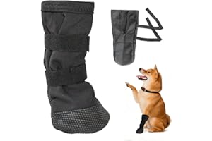 Dog Paw Wound Recovery Boot, Breathable Dog Bootie for Injured Paw, Anti-Slip Dog Shoe with Self-Adhesive Strap, Protector for Outdoor Walking & Keep Dogs from Licking Wounds (S)