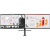 LG 27QP88D-BS 27 Inch Dual Ergo Monitor with QHD IPS 5ms 75Hz Display with USB Type C and Dasiy Chain, AMD Freesync, Black