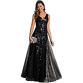 Ever-Pretty Women's Sequin Sleeveless V-Neck Formal Dresses Sexy Empire Waist Evening Gown Prom Dress 2026