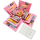 Hryan 5 Layer Gift Box, Multi Layered Explosion Photo DIY Box, Creative Surprise Picture Gift for Important Days and Holidays. (Pink)