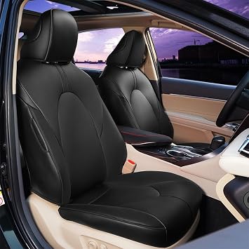 Amazon Com Bwen Car Seat Cover Leather Custom Full Set Seat Covers For 2018 Toyota Camry Automotive