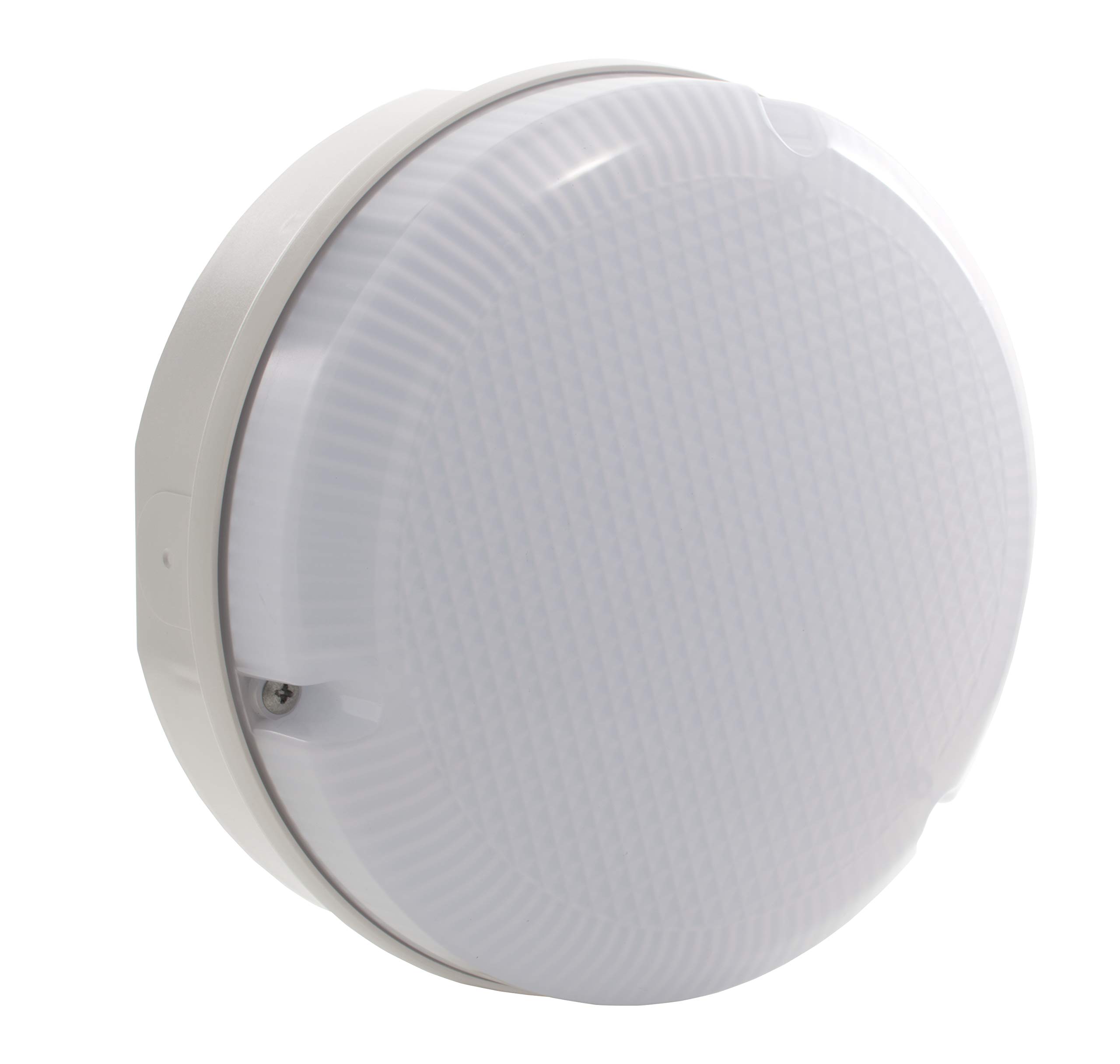 Luceco LED Mosi Bulkhead Round 290 mm 1150LM 12W IP65 4000K White Emergency Microwave