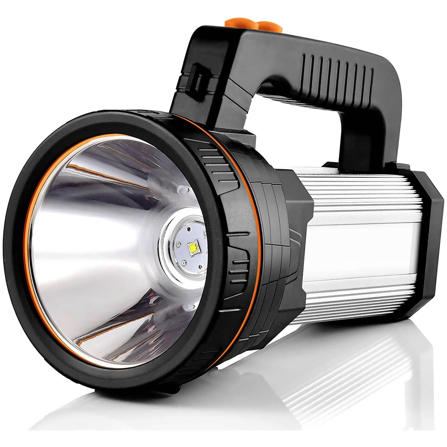 CSNDICE Torches LED Super Bright, Powerful Torch with Side Light, IP65 Waterproof Torch, 10000mAh Long Lasting Rechargeable Torches LED Super Bright for Outdoor Emergency, Power Cut