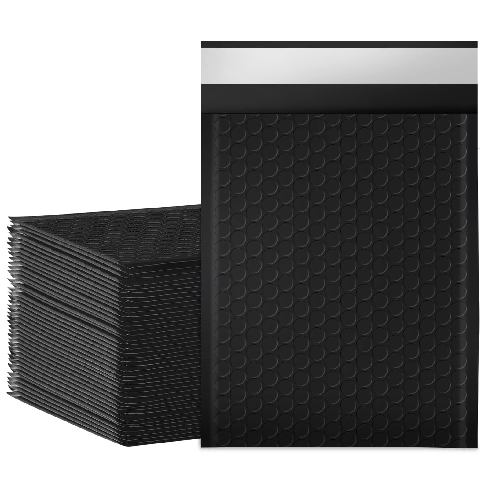 Photo 1 of packbabol Bubble Mailers, 6x9 Inch Poly Padded Bubble Mailers Pack of 50 Bubble Envelopes Opaque Self Seal Adhesive Waterproof Bags for Shipping and Packaging(Black,6x9-50Pc)