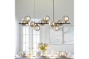 Chandelier, Sputnik Ceiling Light Kitchen Island Lighting 10-Light Linear Pendant Light Sputnik Chandelier 40.16 in Length wi