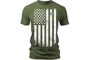 Generic Men's Independence Day Flag Printed Short Sleeve Crewneck T-Shirt Fashion Casual Breathable Tees Quick Dry Soft Shirt