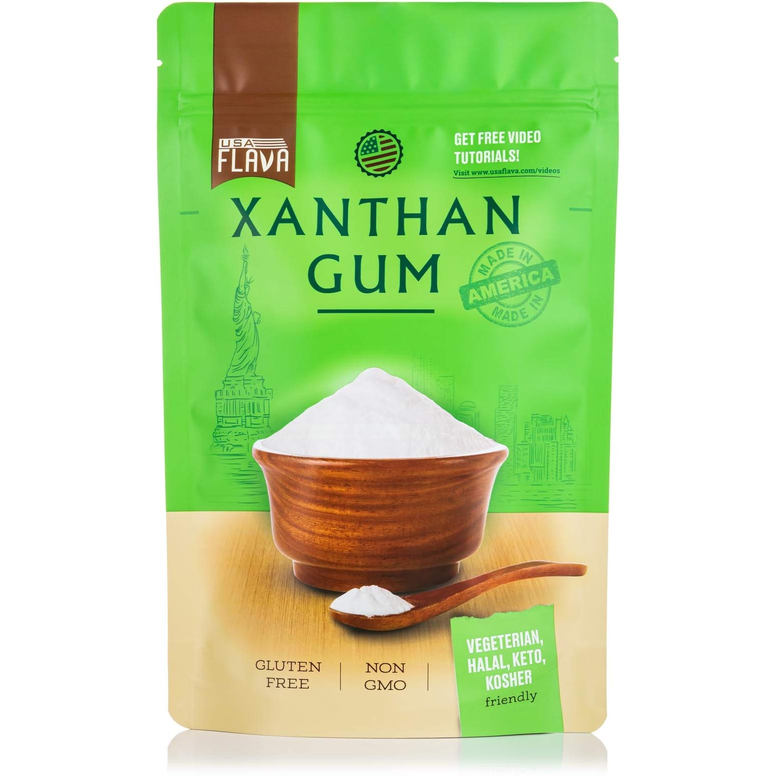 Made in USA Xanthan Gum (8 oz), Premium Quality, Food Grade Thickener