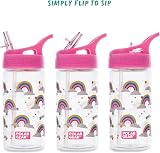 Polar Gear Kids Water Bottle 400ml Rainbow Leakproof with Straw view 6
