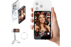 SYNCO XView Selfie Monitor Screen for iPhone & Android, Wireless 4K/1080p Magnetic Back Camera Vlog Monitor with 164FT Range, Built-in Speaker for YouTube TikTok Live Streaming (Black)