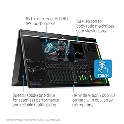 HP Envy x360 2-in-1 Flip Laptop, 15.6" Full HD