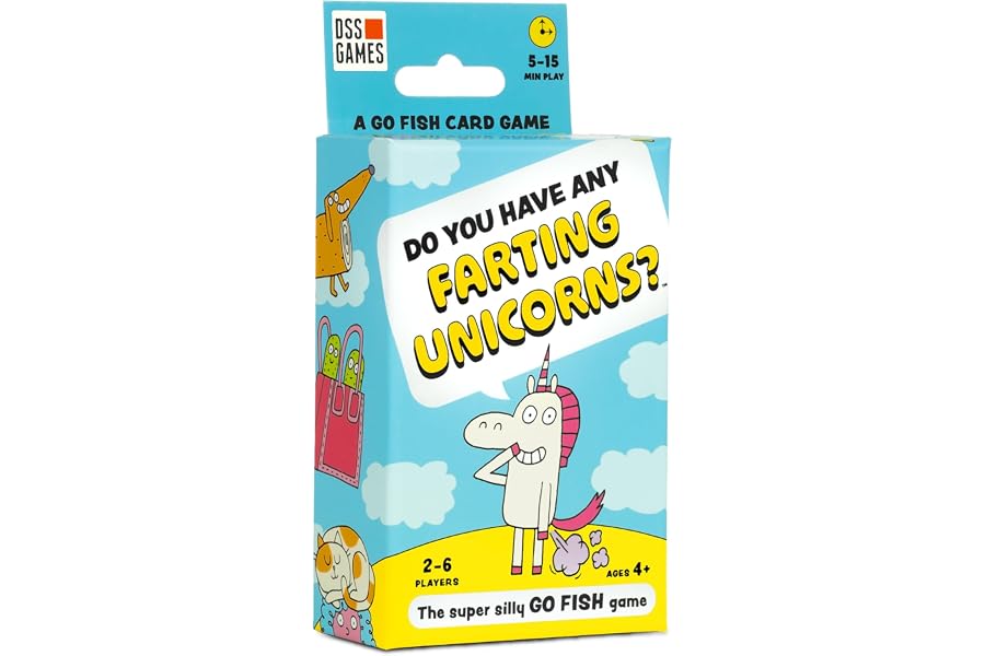 Do You Have Any Farting Unicorns? A Silly Go Fish Card Game | Ages 4+ | 52 Cards, 2-6 Players, Kids Birthday Parties, Classroom Fun, Playdates, Family Card Game, Quick & Portable Card Game