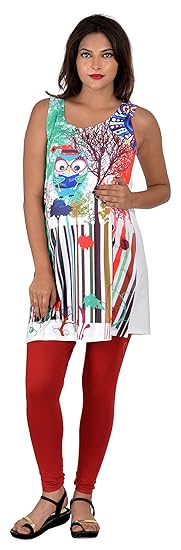 Digital Printed Super Soft Modal Maternity Tunic - Barcode Owl