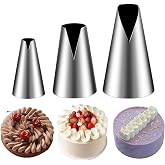 Suuker 3 Pieces V-Shaped Piping Tips Set, Stainless Steel | Cake Decorating Tips, Frosting Icing Tips, For Cupcakes, Cake, Cookie, 580 686 580S