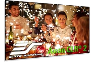 Elite Screens Aeon CLR2, 123" Diag. 16:9, Edge Free Ambient Light Rejecting Fixed Frame Projector Screens, AR123H-CLR2