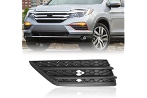 BXZ Front Bumper Insert Cover Fog Light Cover Left Hand Side Driver LH for 2016 2017 2018 Honda Pilot