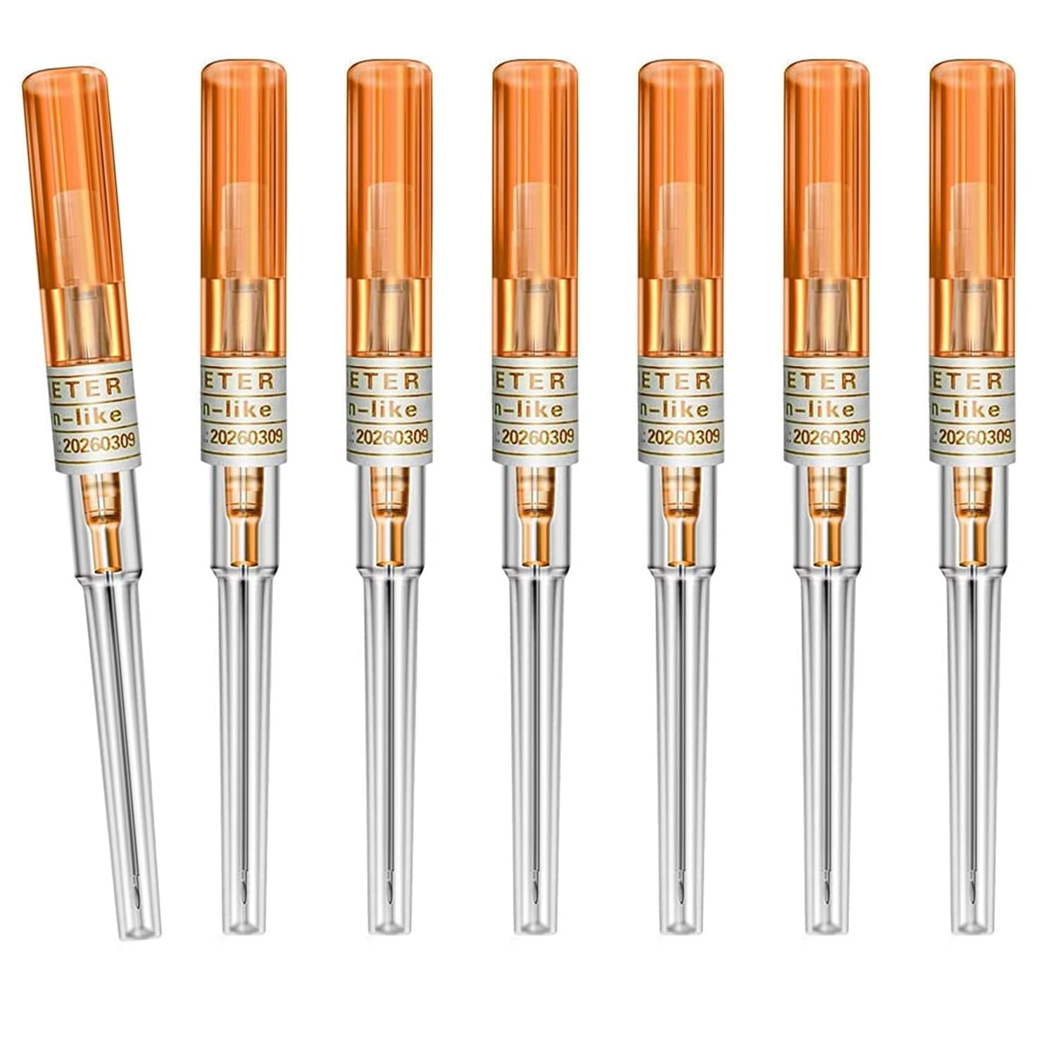 Unihuby 50pcs Piercing Needles 14G Catheter Needles 14 Gauge Ear Nose Piercing Needle Kit