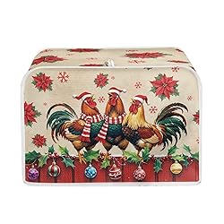 Annejudy Christmas Rooster Print 2 Slice Toaster