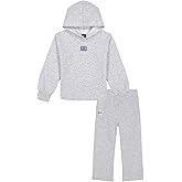 Under Armour Baby Girls' 2-Piece Fleece Sweatshirt and Sweatpants Set, Soft & Comfortable, Mod Gray Rival, 18M