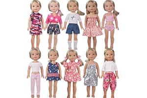 WYHTOYS Doll Clothes and Shoes fits 14 inch 14.5inch Doll American Girl Wellie Wishers Dolls (A5-3)