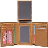 FALAN MULE Men's Wallet Genuine Leather Trifold Wallet With ID Window