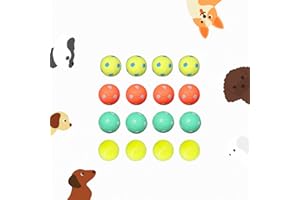 BESTHLS Dog Tennis Ball 2 inch Pet Toy Rubber Balls for Pet Puppy Tiny Small Dogs Fetching Exercise & Training (16 Pack)