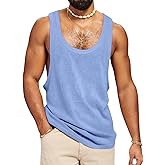 Runcati Mens Workout Tank Tops Sleeveless Shirt Muscle Gym Bodybuilding Fitness Training Loose Fit T Shirts
