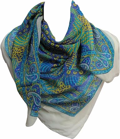 royal blue sheer shawl