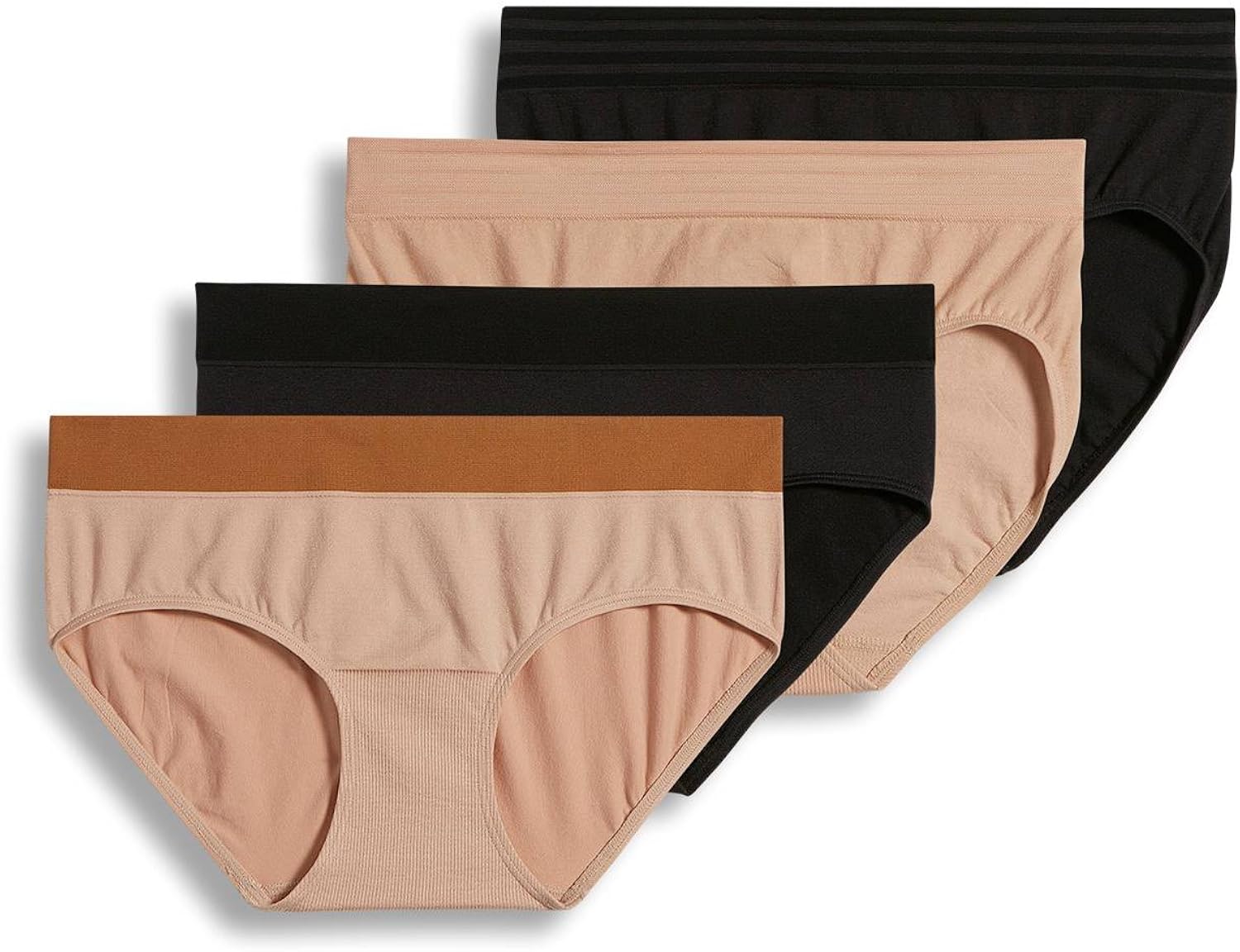 Jockey Women's Underwear Seamfree Hipster 4 Pack, Black/Light, 6 at Amazon Women’s Clothing store