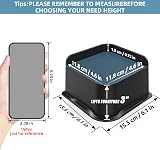 USION Bed Risers 3 Inch Heavy Duty 4 Pack L-Shaped 5000 LBS 4.52x4.52 in view 2