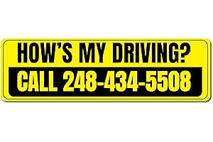 ARKWISDOM Never Gonna Give You Up Rick Roll Funny How's My Driving Bumper Sticker Vinyl Decal Vibrant Prank Decals | AWPS106