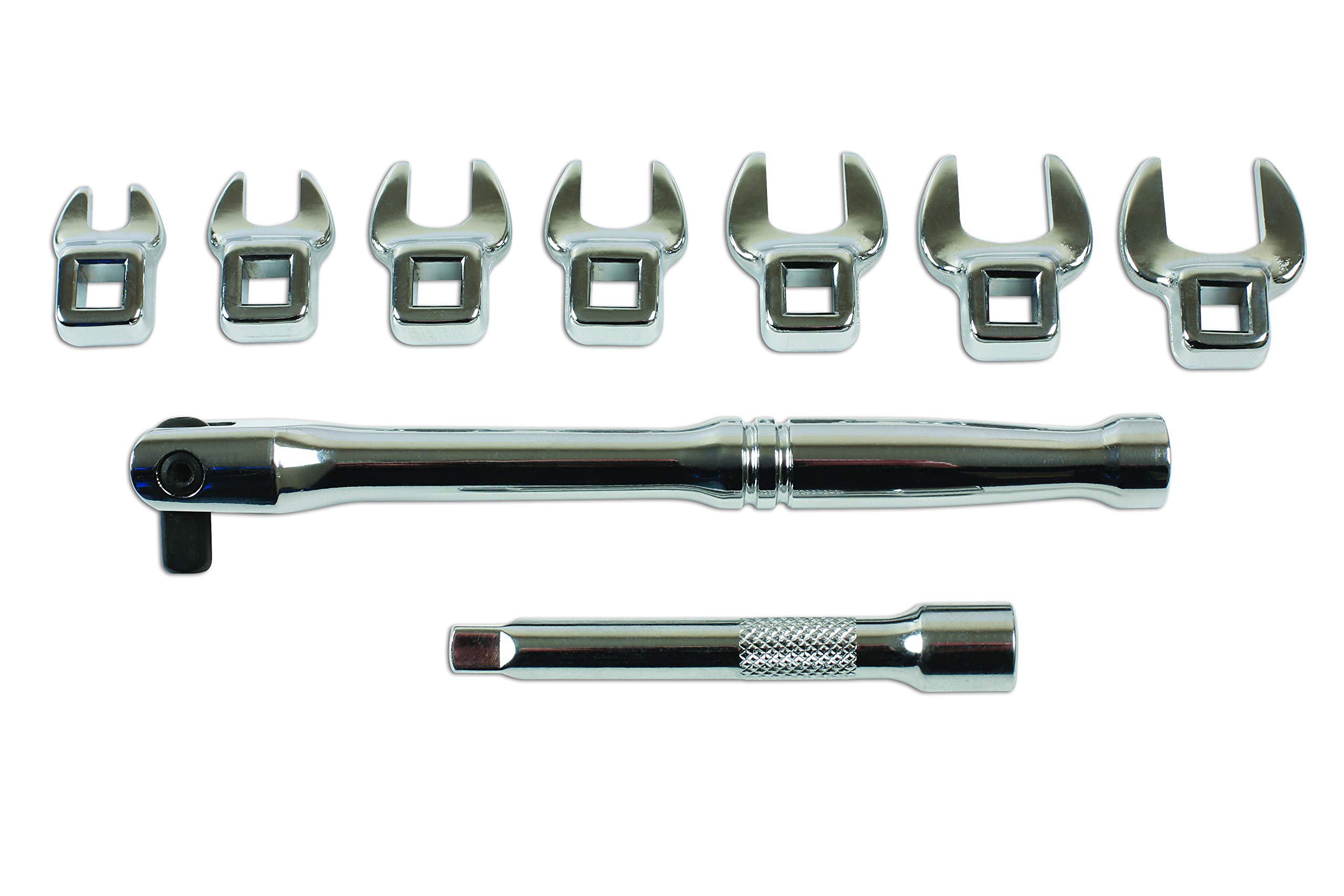 Laser 7294 Flare Nut Wrench Set 1/4"D 9c, Chrome