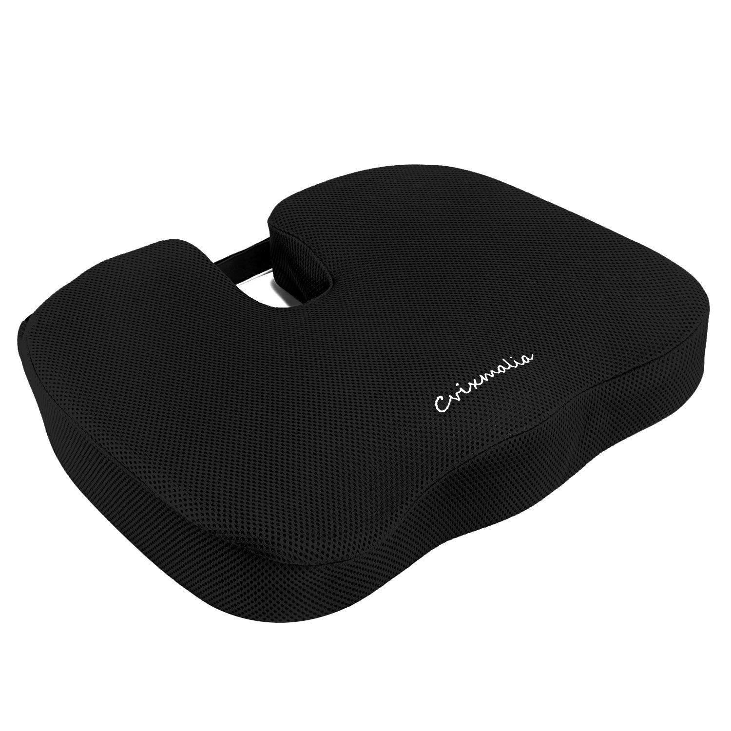 Photo 1 of Seat Cushion Premium Memory Foam Non-Slip Coccyx Tailbone Cushion for Office Chair, Car Seat, Wheelchair, Yoga and Travelling- Back, Hip and Tailbone Pain Relief