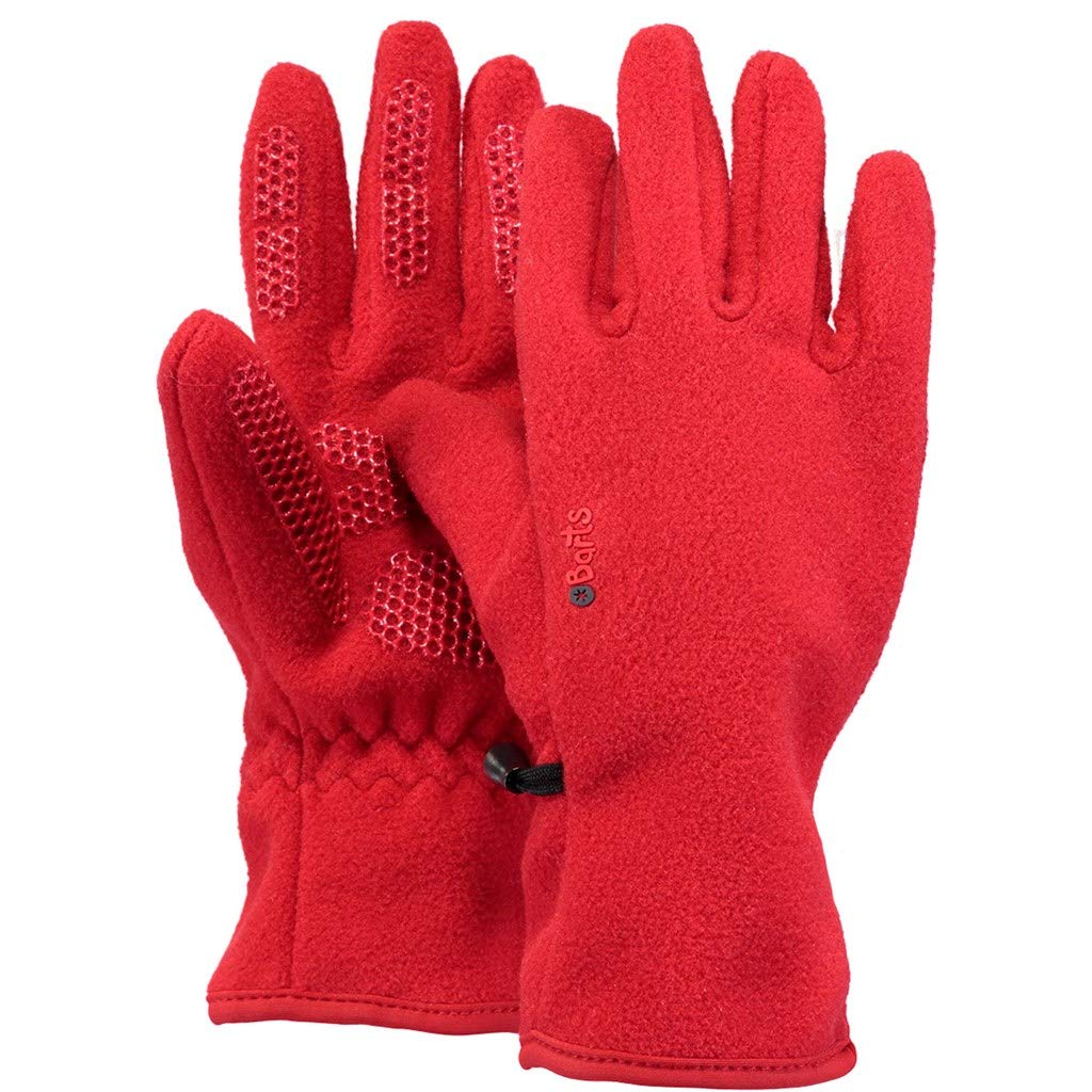 Barts Unisex Baby Fleece Kids Gloves, Red (Rosso 5), One size