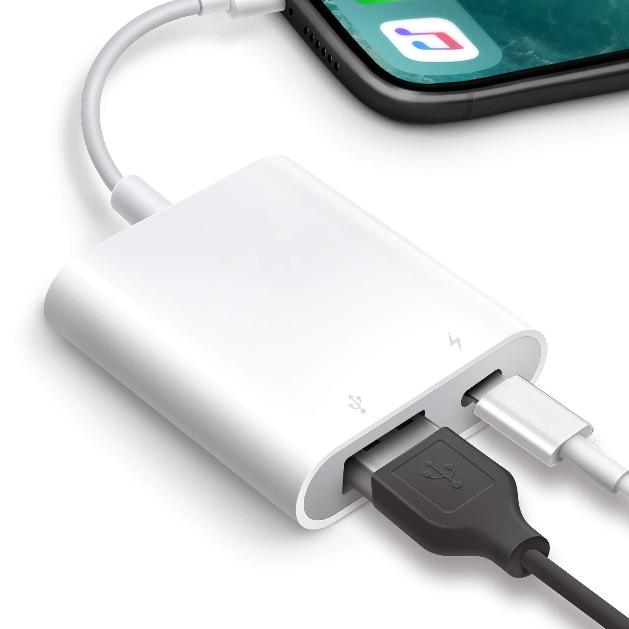 AkHolz USB OTG Adapter for iPhone and iPad - Camera Adapter, USB 3.0 Cable for Trail Game Camera, Flash Drive, Keyboard