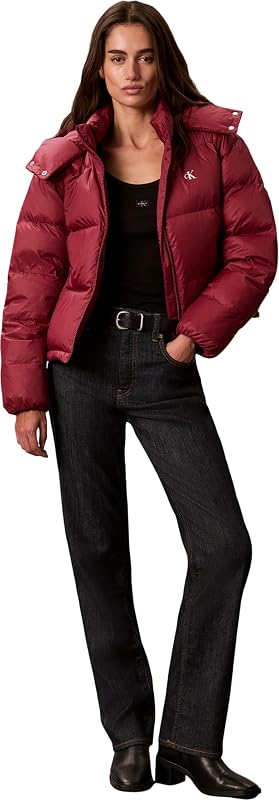 Donne Essential Mw Short Down Puffer LV047H500G Giacche, ROSSO (Rododendro), M