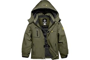 GEMYSE Boy's Waterproof Ski Snow Jacket Windproof Winter Jacket with Hood