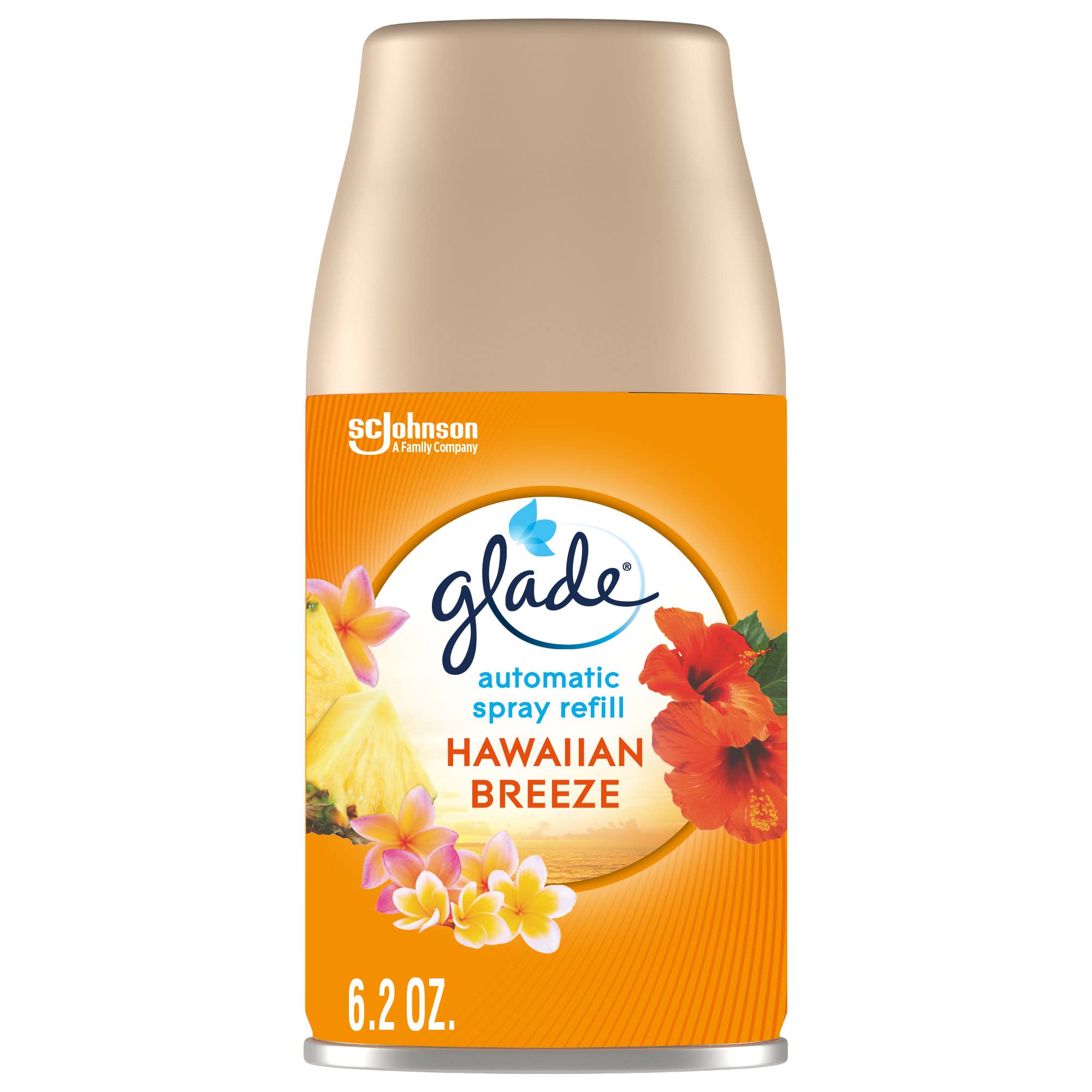 Glade Automatic Spray Refill, Air Freshener for Home and Bathroom, Hawaiian Breeze, 6.2 Oz