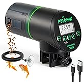 Petbank Automatic Fish Feeder - Rechargeable Timer Auto Fish Feeder with USB Charger Cable for Vacation Weekend Holiday, Fish