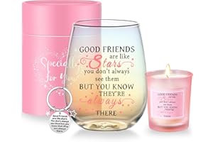 Friendship Gifts for Women Wine Glasses Drinking Personalised Birthday Gifts for Friend Girl Men Special Friend Gifts for Gir