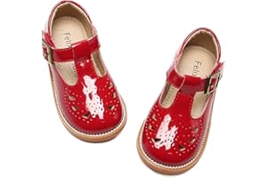 Felix & Flora Toddler Little Girl Mary Jane Dress Shoes - Ballet Flats for Easter Flower Girl Party School Shoes.
