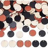 PH PandaHall 240pcs Wood Pendants 3 Colors 1.16 Inch Flat Round Blank Natural Poplar Wood Circle Pendants Round Disc for Earring Necklace Jewelry DIY Craft Making Tree Ornaments Hanging Decorations