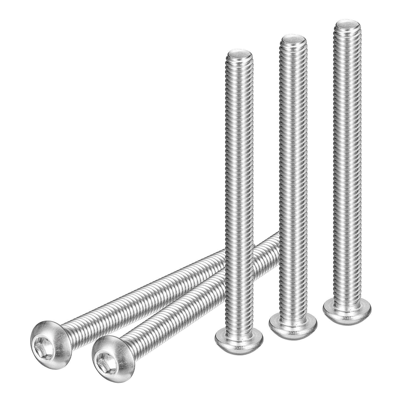 DTGN M6-1x65mm Button Head Socket Cap Screws - 10Pack - Good for Machine - 304 Stainless Steel 18/8 - Hex Drive Full Thread Fasteners — image 1