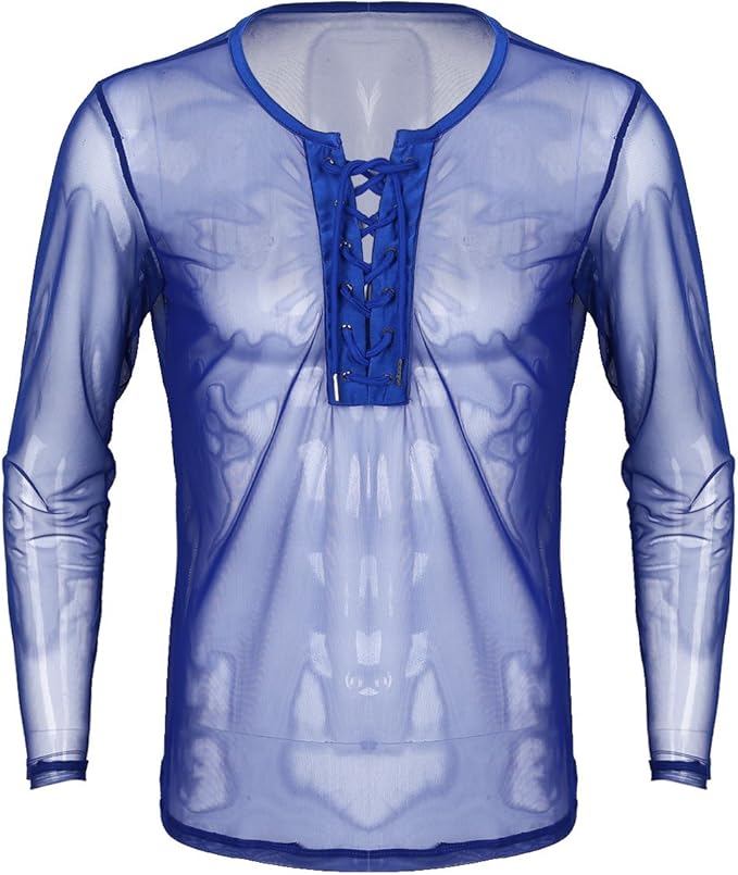 Chictry Herren Langarm Transparent Unterhemd Dessous Unterwasche Reizwasche Manner Sport Fitness T Shirt Kompressionsunterwasche Amazon De Bekleidung