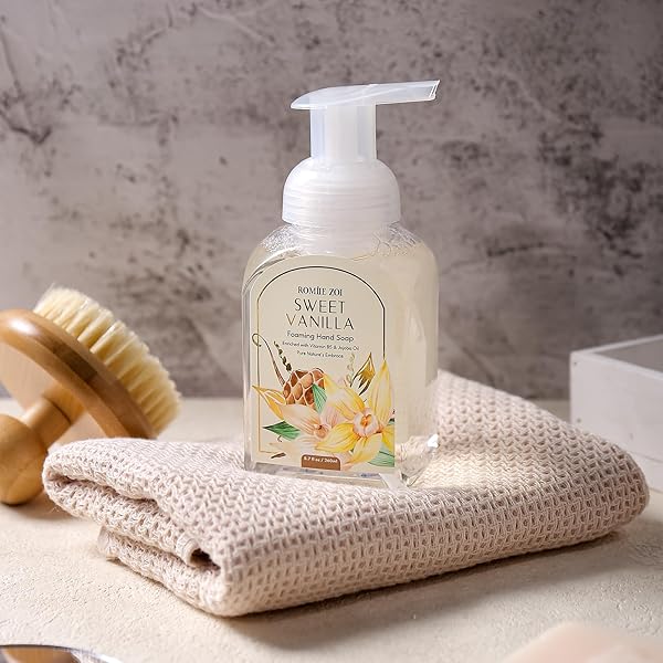 ROMIIE ZOI MINI FOAMING HAND SOAP – PACK OF 6 – ALOE, LAVENDER, LILY, PEONY, HYDRANGEA, ROSE – 260 ML/ 8.7 FL. OZ EACH