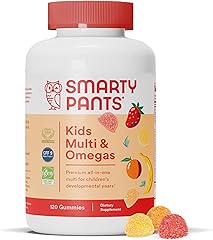 SmartyPants Kids Multivitamin Gummies: Omega 3 Fish Oil (EPA/DHA), Vitamin D3, C, Vitamin B12, B6, Vitamin A, K & Zinc for Im