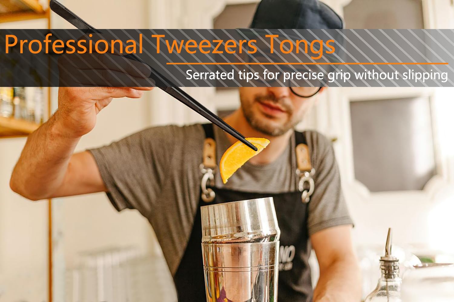 JETKONG 6 Pcs Cooking Tweezer Tongs, 12'' and 6.3