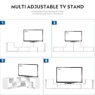 Buy Devaise Flat Screen Tv Stand For 45 50 55 65 Inch Tv Modern Entertainment Center With Storage Shelves Media Console Bookshelf For Living Room White Online In Turkey B071n9mjlk
