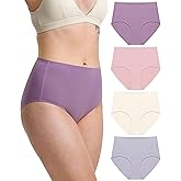 Neione Women's Cotton Underwear High-Waisted Seamless Panties Postpartum Briefs for Ladies Full Coverage Breathable